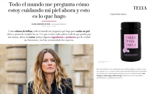 Unique Pink Collagen, destacado en TELVA como uno de los colágenos más recomendados del momento